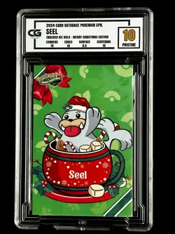 2024 Pokemon CG 10 Pristine SEEL Christmas Data TCG XMAS Holiday CGC PSA 2 - Image 1