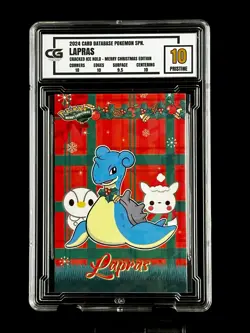2024 Pokemon CG 10 Pristine LAPRAS Christmas Data TCG XMAS Holiday CGC PSA - Image 1
