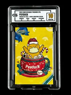 2024 Pokemon CG 10 Pristine Psyduck Christmas Data TCG XMAS Holiday CGC PSA - Image 1