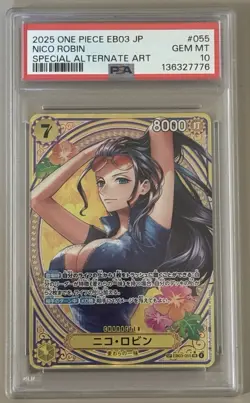 2025 ONE PIECE JPN EB03-ONE PIECE HEROINES EDITION SPECIAL AA NICO ROBIN PSA 10 - Image 1