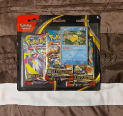 Pokemon TCG: Mega Evolution Psyduck Triple 3 Booster Pack Blister Sealed - Image 1