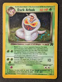 Dark Arbok 2/82 - Team Rocket Unlimited (2000) Vintage WOTC Holo Rare - DMG - Image 1