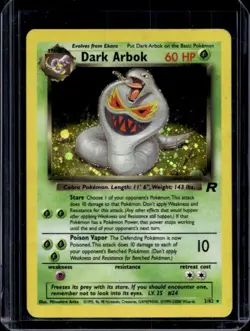 2000 Pokemon Team Rocket Dark Arbok Holo #2/82 - Image 1