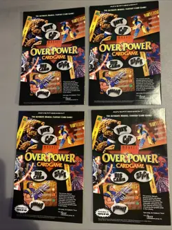 MARVEL OVER POWER CARD GAME #1 2 34-6 STARTER DECKS SET LOT OF 4 Excellent Cond - Image 2