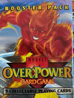 1995 Lot Of 6 Packs of Marvel Overpower Card Game Booster Packs - Factory Sealed - Image 4