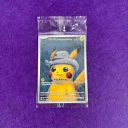 SEALED Pikachu With Grey Felt Hat SVP085 Van Gogh Museum PROMO Pokemon Card - Image 1
