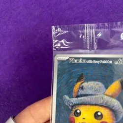 SEALED Pikachu With Grey Felt Hat SVP085 Van Gogh Museum PROMO Pokemon Card - Image 3