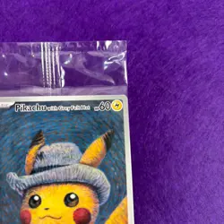 SEALED Pikachu With Grey Felt Hat SVP085 Van Gogh Museum PROMO Pokemon Card - Image 4
