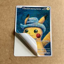 STICKER of Van Gogh Pikachu with Grey Felt Hat 085 - *STICKER NOT CARD* - Image 2