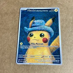 STICKER of Van Gogh Pikachu with Grey Felt Hat 085 - *STICKER NOT CARD* - Image 3