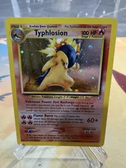 Typhlosion 17/111 Neo Genesis Holo Foil Rare Swirl WOTC Pokemon Card 🌀 - Image 1