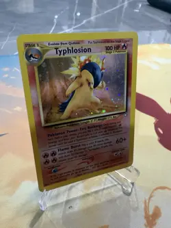 Typhlosion 17/111 Neo Genesis Holo Foil Rare Swirl WOTC Pokemon Card 🌀 - Image 3