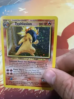 Typhlosion 17/111 Neo Genesis Holo Foil Rare Swirl WOTC Pokemon Card 🌀 - Image 4