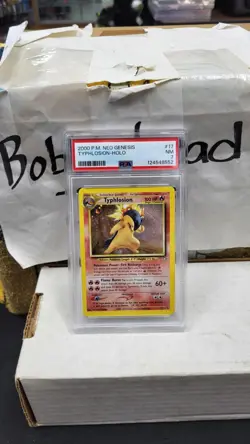 2000 TYPHLOSION HOLO FOIL SWIRL NEO GENESIS POKEMON TCG PSA 7 NM #17/111 - Image 1
