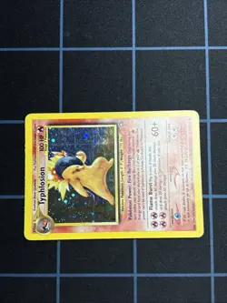 Pokemon TCG Typhlosion 17/111 Neo Genesis Holo - MP - Half SWIRL - Image 4