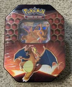 Pokemon Hidden Fates GX Tin-Charizard Factory Sealed New 728192506345 - Image 1