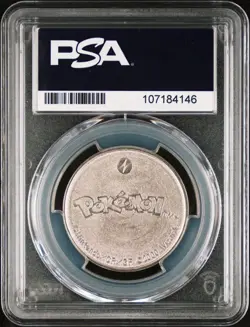 PSA 9 MINT Pikachu Metal Coin Pokemon 2000 Thunderstorm Gift Set Promo - Image 2