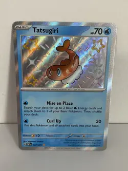 Tatsugiri Paldean Fates Baby Shiny Holo Rare Pokemon Card 127/091 NM Condition - Image 1