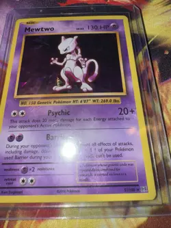 Pokemon TCG Mewtwo Cracked Ice Holo Basic Card 51/108 2016 English - Image 2