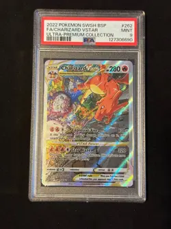PSA 9 Charizard VSTAR Alt Art Promo SWSH 262 Charizard UPC Pokemon Graded Card - Image 1