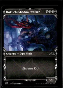 MTG Dokuchi Shadow-Walker 339 Showcase Kamigawa: Neon Dynasty Lot 3 LP - Image 1