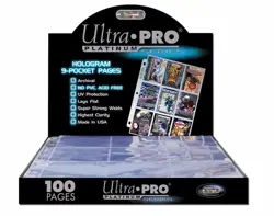 Ultra Pro PLATINUM SERIES 9 Pocket Pages for Standard Trading Cards BOX of 100 - Image 1