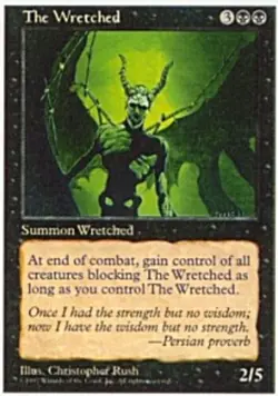 The Wretched ~ Moderately Played 5th Edition Fifth MTG Magic UltimateMTG Black C - Image 1