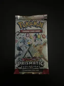22.38g VERY HEAVY Prismatic Evolutions Pokemon Sealed Booster Pack New - Image 2