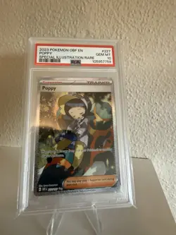 Pokemon 2023 Obsidian Flames Poppy 227/197 Special Illustration Rare PSA 10 Holo - Image 1