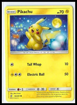 Pokemon TCG - Pikachu (56) SM - Unified Minds #56/236 - Near Mint or Better - Image 1