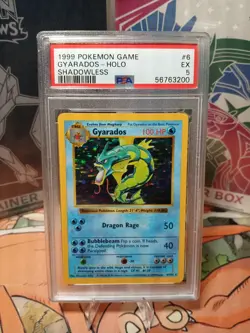 1999 Pokemon Base Set Shadowless Gyarados Holo 6/102 PSA 5 - Image 1