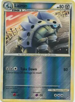 Pokemon - Lairon - 37/102 - Uncommon - Reverse Holo - HS Triumphant - NM - Image 1
