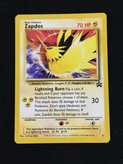Zapdos #23 - Pokemon TCG - Wizards Black Star Promos - LP - Image 1