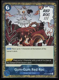 Gum-Gum Red Roc (Jolly Roger Foil) OP04-056 One Piece Premium Booster NM - Image 1