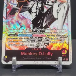 One Piece Ultra Deck Three Brothers Monkey D Luffy ST13-003 Parallel Alt Art NM - Image 3