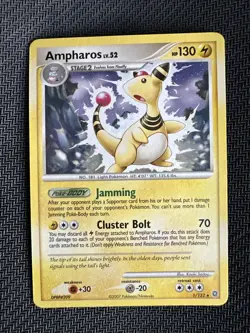Ampharos 1/132 Rare Secret Wonders Set Non-Holo Pokemon Card NM - Image 1
