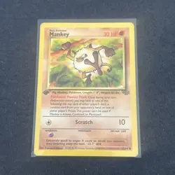 Pokemon TCG WoTC Mankey 55/64 Jungle Vintage Near Mint NM - Image 1