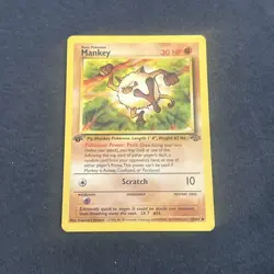 Pokemon TCG WoTC Mankey 55/64 Jungle Vintage Near Mint NM - Image 3