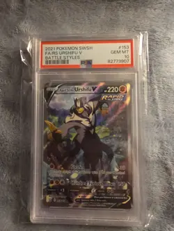 2021 Pokemon SWSH Battle Styles Rapid Strike Urshifu V Full Art #153/163 PSA 10 - Image 1