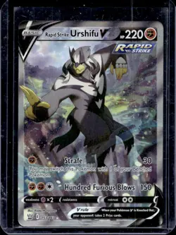 2021 Pokemon SWSH Battle Styles Rapid Strike Urshifu V Full Art #153/163 - Image 1