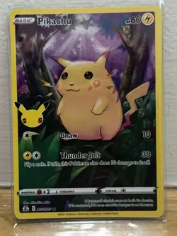 Pikachu 005/025 Celebrations 25th Anniversary Holo Rare Pokemon English LP - Image 1