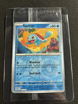 Pokemon Center 151 Stamped Reverse Holo Squirtle Promo 007/165 Sealed Reverse - Image 1