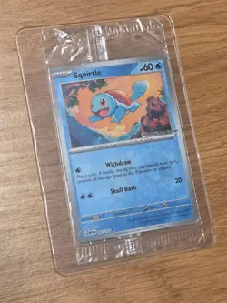 Squirtle - 007/165 - Pokemon Center Stamped 151 Promo - Reverse Holo SEALED - Image 1