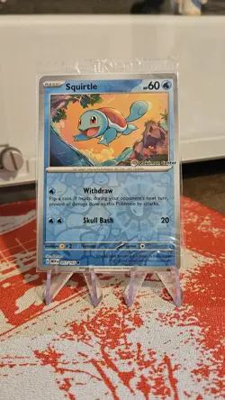 Squirtle - 007/165 - Pokemon Center Stamped 151 Promo - Reverse Holo SEALED - Image 1