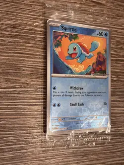 Squirtle - 007/165 - Pokemon Center Stamped 151 Promo - Reverse Holo SEALED - Image 2
