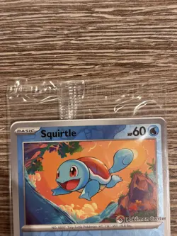 Squirtle - 007/165 - Pokemon Center Stamped 151 Promo - Reverse Holo SEALED - Image 3