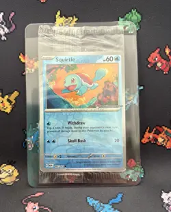 Squirtle - 007/165 - Pokemon Center Stamped 151 Promo - Reverse Holo SEALED - Image 1