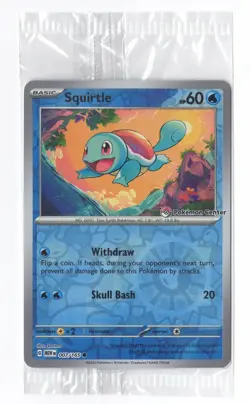 Squirtle - 007/165 - Pokemon Center Stamped 151 Promo - Reverse Holo SEALED - Image 1