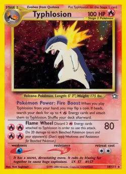 Typhlosion - 18/111 - Pokemon Neo Genesis Unlimited Holo Rare Card WOTC NM - Image 1