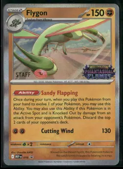 Flygon MEP 016 STAFF - Pokemon TCG Phantasmal Flames 2025 Promo NM - Image 1